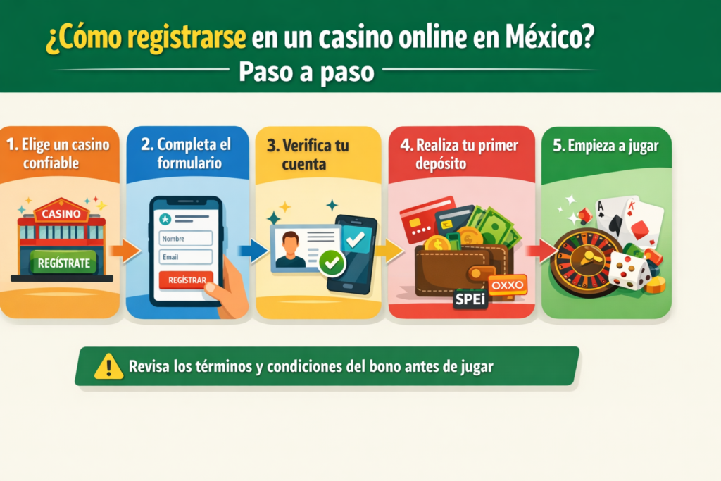 Cómo registrarse en casino online paso a paso